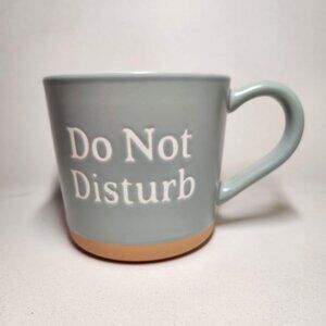 NEW DO NOT DISTURB Coffee Tea Mug Cup 15 Oz Stoneware Mint & Brown By Threshold